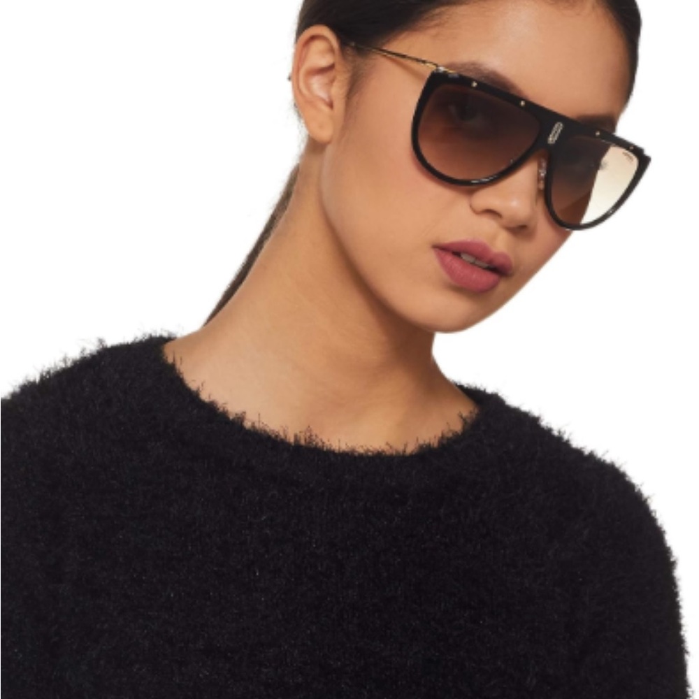 Carrera 1023/S: Black and Gold Aviator Sunglasses with Brown Gradient Lens